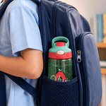Personalisierte, mehrfarbige 16-oz-Trinkflasche mit Initialen, Namen und Trinkhalm – für den täglichen Gebrauch, als Geburtstags- oder Schulanfangsgeschenk für Jungen und Mädchen