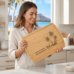 Personalised Beach Themed Charcuterie Chopping Board with Name and Text Housewarming Wedding Gift for Family Best Friends