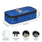 Personalized Cartoon School Kid Initial Large Capacity Multi-Compartment Pencil Case with Name Essential Stationery Back to School Gift for Students