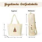 Personalisierte große Yogatasche mit Yoga-Pose und Namen Stickerei | Geburtstag Geschenk für Pilates- und Yoga-Liebhaber