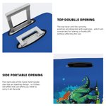 Personalized Dinosaur Ink Splash Design Luggage Cover Fits 18-32 Inches Suitcase with Name Travel Essential Vacation Birthday Gift for Kids