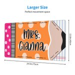 Personalised Multicolour Pencil Design Non-Slip Mouse Pad Desk Mat with Text Daily Use Back to School Teacher's Day Gift for Teacher Educator