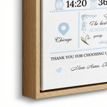 Personalised Birth Flower Photo Canvas Prints with Name Year and Title Warm Minimalist Nursery Decor Birthday Gift for Parents Family