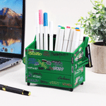 Personalized Graffiti Style Dumpster Shaped Pencil Holder with Text Desk Decor Birthday Housewarming Graduation Gift for Friends Students