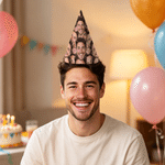 Personalised Funny Photo Birthday Hat Party Favor Birthday Party Gift for Family Kids Dogs Cats