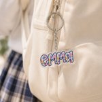 Porte-clés et étiquette de sac personnalisés, style artistique « preppy » à motif floral, en acrylique : pour un usage quotidien, la plage, une fête ou un anniversaire ; cadeau idéal pour un enfant, u