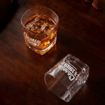 Personalized American Classic Style Whisky Glass 4 Stones Wooden Box Set with Engraved Year Birthday Anniversary Gift for Men