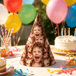 Personalised Funny Photo Birthday Hat Party Favor Birthday Party Gift for Family Kids Dogs Cats