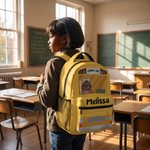 Personalised School Bus Cartoon Character School Bag with Name Back to School Birthday Gift for Kids