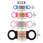 Personalized Silicone Slide on Pet Collar ID Tag with Engraved Name Phone Number and Text Pet Supplies Pet Party Birthday Gift for Pet Lovers