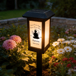 Personalised Angel Wings Silhouette Solar Garden Light with Text and Name Garden Decor Memorial Sympathy Gift for Family