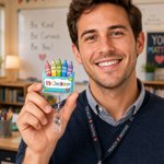 Personalised Apple Pencil Crayon Notebook Acrylic Retractable Badge Reel with Text Teacher's Day Appreciation Birthday Gift for Teacher