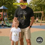 Personalized Leopard Marsupilami First Father's Day 100% Cotton T-shirt Baby Bodysuit with Name Father's Day Gift for Father | Callie × Marsupilami®