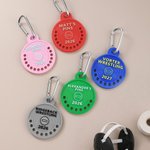 Personalised Multicolour 3D Printed Wrestling Keyring Pin Holder with Text and Year Birthday Team Gift for Wrestlers