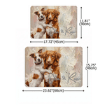 Personalised Oil Painting Style Pet Photo Food Mat with Name Home Decor Pet Supplies Birthday Gift for Pet Owners