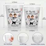Personalized These Kids are Getting Married Plastic Cups with Photo Name and Text Set of 10 Wedding Favors for Bride Couple Guest
