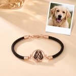 Personalized Pet Photo Bracelet with Engraved Name Birthday Pet Remembrance Gift for Pet Owners Lovers