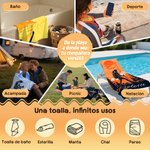 Toalla de playa deportiva personalizada con silueta de senderista y nombre regalo de cumpleaños y viaje de verano para amantes del senderismo