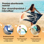 Personlig snabbtorkande strandhandduk och badlakan med  vandringsmotiv eget namn perfekt present till friluftsliv och naturälskare