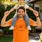 Personalised Line Art Cartoon Marsupilami Multicolour T-shirt Sweatshirt Hoodie with Year Birthday Father's Day Gift for Family | Callie × Marsupilami®