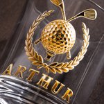Personalized 2D Metallic Style Print Golf Theme Whisky Glass with Name Golf Club Birthday Father's Day Gift for Golf Lovers
