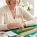 Personalised Colourful Magnetic Acrylic Name Tag with 3D Name Mahjong Accessory Game Night Birthday Gift for Mahjong Lovers Players