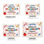 Personalized Welcome to Classroom Poster Banner with Text Classroom Backdrop Decor Teacher's Day Back to School Appreciation Gift for Teacher Educator
