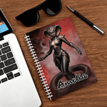 Personalized Dark Style Armor Chinese Zodiac A5 Spiral Journal Notebook with Name Daily Use Birthday Gift for Friends Game Enthusiasts