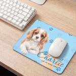 Personalized Watercolor Pet Photo Non-Slip Mouse Pad Desk Mat with Name Daily Use Birthday Gift for Pet Lovers Friends
