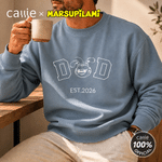 Personalised Line Art Cartoon Marsupilami Multicolour T-shirt Sweatshirt Hoodie with Year Birthday Father's Day Gift for Family | Callie × Marsupilami®