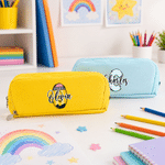 Personalised Apple Notebbook Doodle Initial Three-Layer Pencil Case with Name School Supply Back to School Birthday Gift for Kids