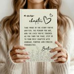 Personalised A New Chapter Wildflowers A5 Journal Notebook with Name Birthday Retirement Gift for Woman Teacher Retiree