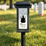 Personalised Angel Wings Silhouette Solar Garden Light with Text and Name Garden Decor Memorial Sympathy Gift for Family