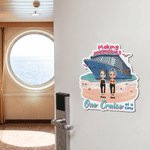 Personalised Cute Cruise 2-5 Cartoon Characters Fridge Magnet with Name Beach Party Summer Travel Birthday Gift for Best Friend Woman