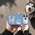Personalized Watercolor Style Pet Photo Multicolor Phone Case for iPhone Samsung with Name Daily Use Birthday Gift for Pet Owners Lovers