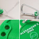 Personalised Multicolour 3D Printed Wrestling Keyring Pin Holder with Text and Year Birthday Team Gift for Wrestlers
