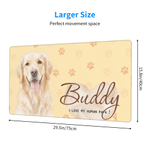 Personalized Watercolor Pet Photo Non-Slip Mouse Pad Desk Mat with Name Daily Use Birthday Gift for Pet Lovers Friends