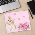 Personalized Watercolor Pet Photo Non-Slip Mouse Pad Desk Mat with Name Daily Use Birthday Gift for Pet Lovers Friends