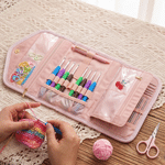 Personalized Birth Flower Crochet Hook Organizer with Name Knitting Accessories Birthday Gift for Crochet Enthusiast Mom Grandma