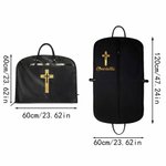Personalized Cross Faith Design Oxford Waterproof Hanging Garment Bag with Handle and Name Birthday Christmas Gift for Pastor Clergy Christian