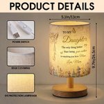 Personalized To My Daughter Better Than Being Your Mother Retro Wild Florals Birth Flower Table Lamp with Name Home Decor Birthday Gift for Family