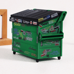 Personalized Graffiti Style Dumpster Shaped Pencil Holder with Text Desk Decor Birthday Housewarming Graduation Gift for Friends Students