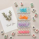 Personalised Colourful Magnetic Acrylic Name Tag with 3D Name Mahjong Accessory Game Night Birthday Gift for Mahjong Lovers Players