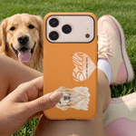 Personalized Watercolor Style Pet Photo Multicolor Phone Case for iPhone Samsung with Name Daily Use Birthday Gift for Pet Owners Lovers