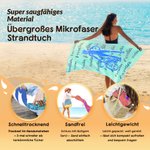 Personalisiertes Radfahrer-Silhouette Strandtuch mit Namen | übergroß und saugfähig | Rennradtour Reise Poolparty Geburtstag Geschenk für Radsportfans