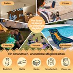 Personalisiertes Radfahrer-Silhouette Strandtuch mit Namen | übergroß und saugfähig | Rennradtour Reise Poolparty Geburtstag Geschenk für Radsportfans