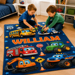 Personalized Cute Cartoon Theme Design Soft Throw Blanket with Name Room Decor  Daily Use Birthday Gift for Kids