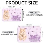 Individuell gestaltete Hundefuttermatte aus PU-Leder mit Aquarellfoto des Haustiers und Namen – Ruheplatz für Haustiere, für den täglichen Gebrauch, Geburtstagsgeschenk für Tierfreunde und Freunde