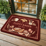 Personalised Creative Baking Element Design Doormat with Text Family Kitchen Bakery Use Opening Housewarming Gift for Baker Baking Enthusiast