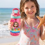Personalized Cartoon Kid Diver Ocean Animal 16 oz Water Bottle with  Name and Straw Summer Vacation Back to School Birthday Gift for Girls Boys